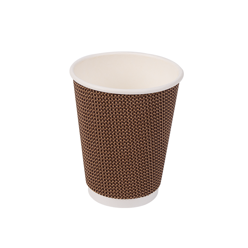12 oz eldobható, biológiailag lebomló hullámpapír poharak