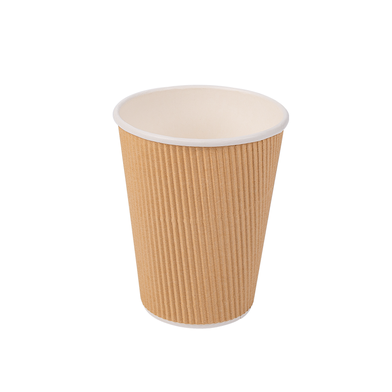 12 oz eldobható, biológiailag lebomló hullámpapír poharak