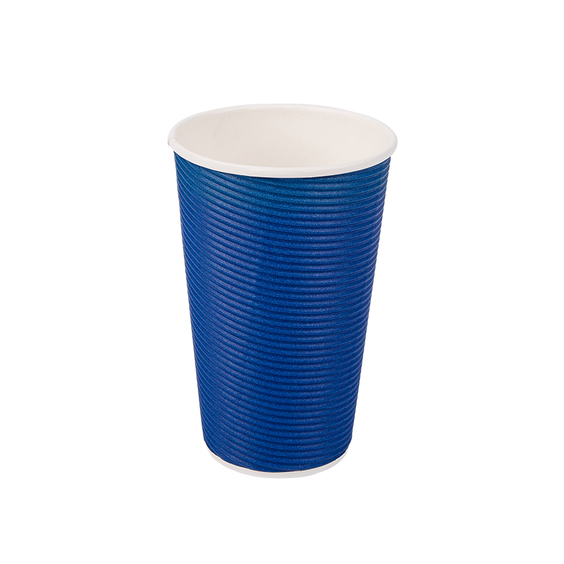 16 oz eldobható, biológiailag lebomló hullámpapír poharak