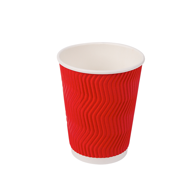 12 oz eldobható, biológiailag lebomló hullámpapír poharak