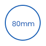 80 mm-es eldobható PP csésze fedél icon
